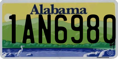 AL license plate 1AN6980