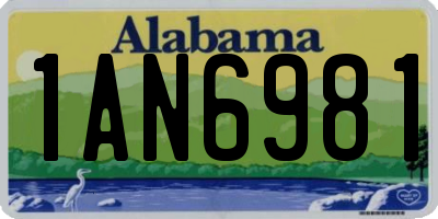 AL license plate 1AN6981