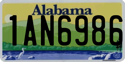 AL license plate 1AN6986