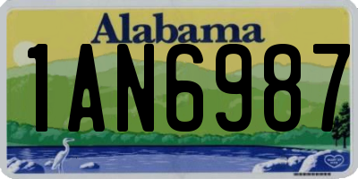 AL license plate 1AN6987