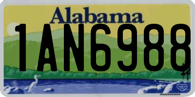 AL license plate 1AN6988