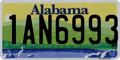 AL license plate 1AN6993