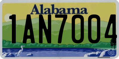 AL license plate 1AN7004