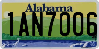 AL license plate 1AN7006