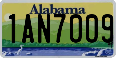 AL license plate 1AN7009