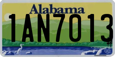 AL license plate 1AN7013