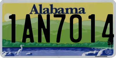 AL license plate 1AN7014