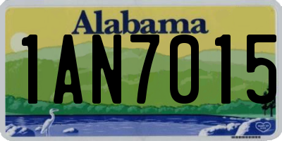 AL license plate 1AN7015