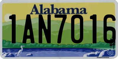 AL license plate 1AN7016