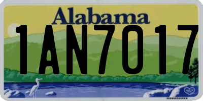 AL license plate 1AN7017