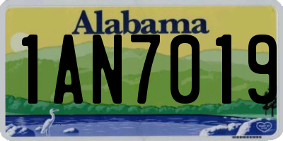 AL license plate 1AN7019