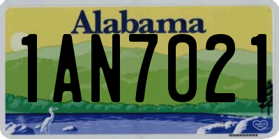 AL license plate 1AN7021