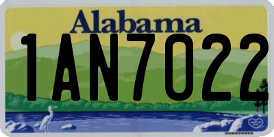 AL license plate 1AN7022