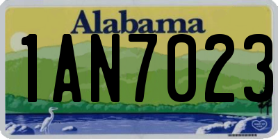 AL license plate 1AN7023