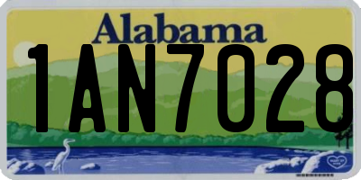 AL license plate 1AN7028