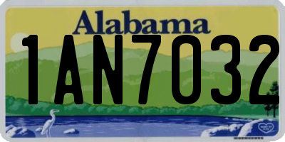AL license plate 1AN7032