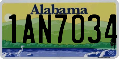 AL license plate 1AN7034