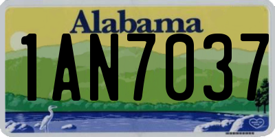 AL license plate 1AN7037