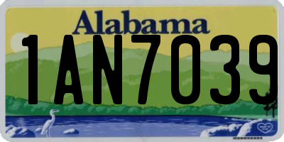 AL license plate 1AN7039