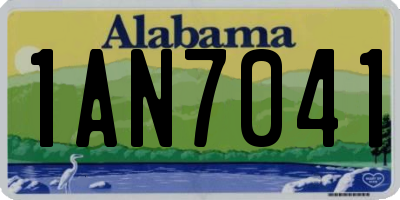 AL license plate 1AN7041