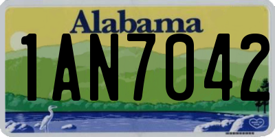 AL license plate 1AN7042