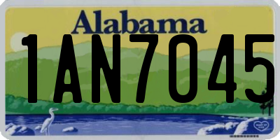 AL license plate 1AN7045
