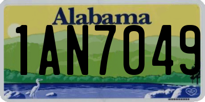 AL license plate 1AN7049