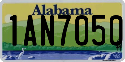 AL license plate 1AN7050