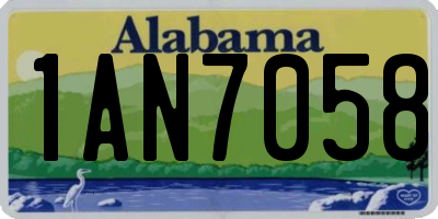 AL license plate 1AN7058