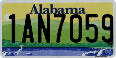 AL license plate 1AN7059