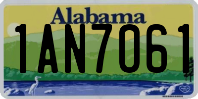 AL license plate 1AN7061