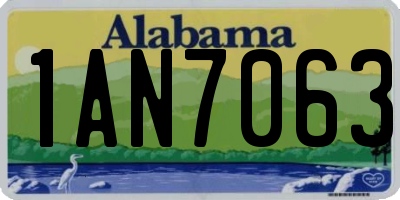 AL license plate 1AN7063