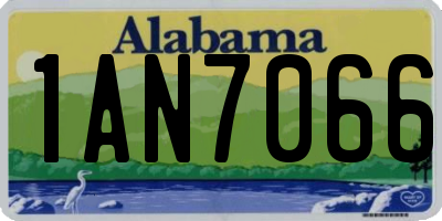 AL license plate 1AN7066