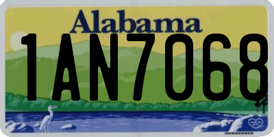 AL license plate 1AN7068