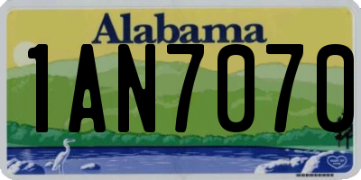 AL license plate 1AN7070