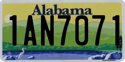 AL license plate 1AN7071