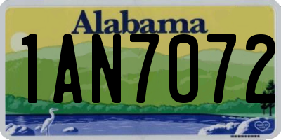 AL license plate 1AN7072