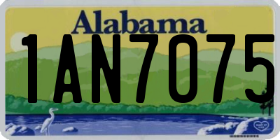 AL license plate 1AN7075