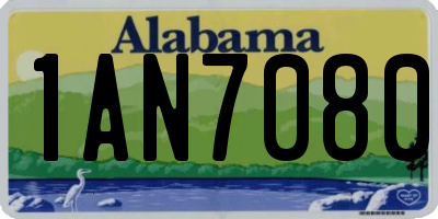 AL license plate 1AN7080