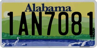 AL license plate 1AN7081