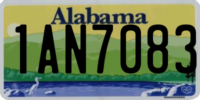 AL license plate 1AN7083