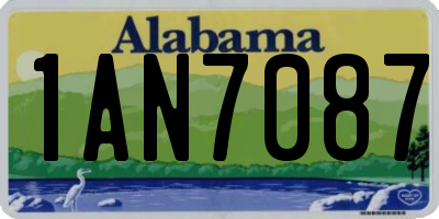 AL license plate 1AN7087
