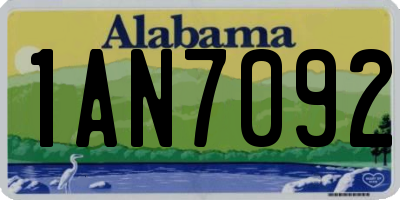 AL license plate 1AN7092