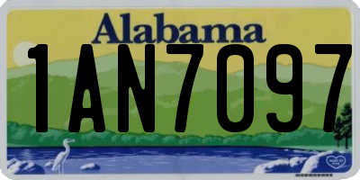 AL license plate 1AN7097