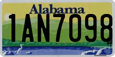 AL license plate 1AN7098