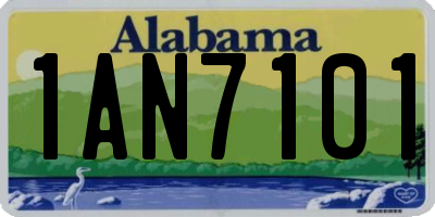 AL license plate 1AN7101