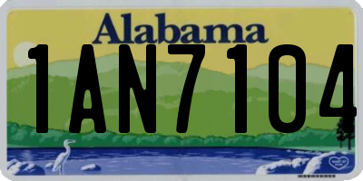 AL license plate 1AN7104