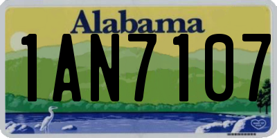 AL license plate 1AN7107