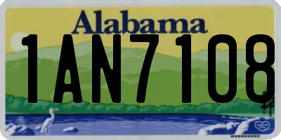 AL license plate 1AN7108