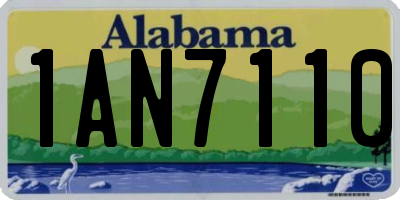AL license plate 1AN7110